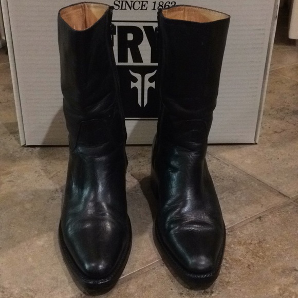 Frye Shoes - Frye Rush Zip Black Boots Size 7.5 B